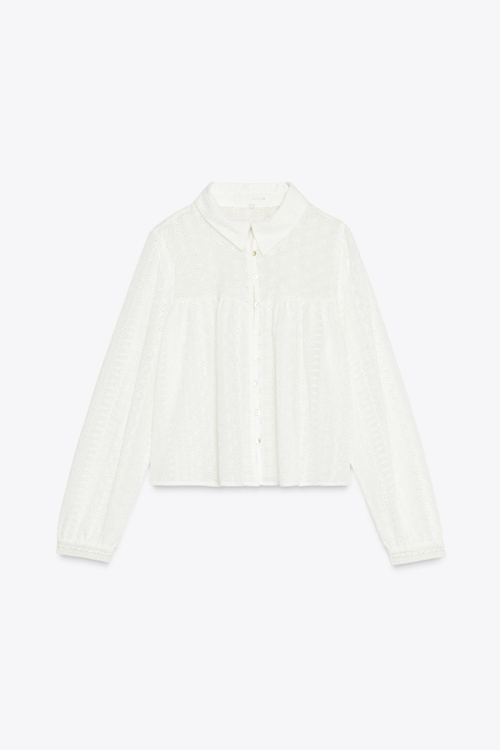 EYELET EMBROIDERY SHIRT Product Image