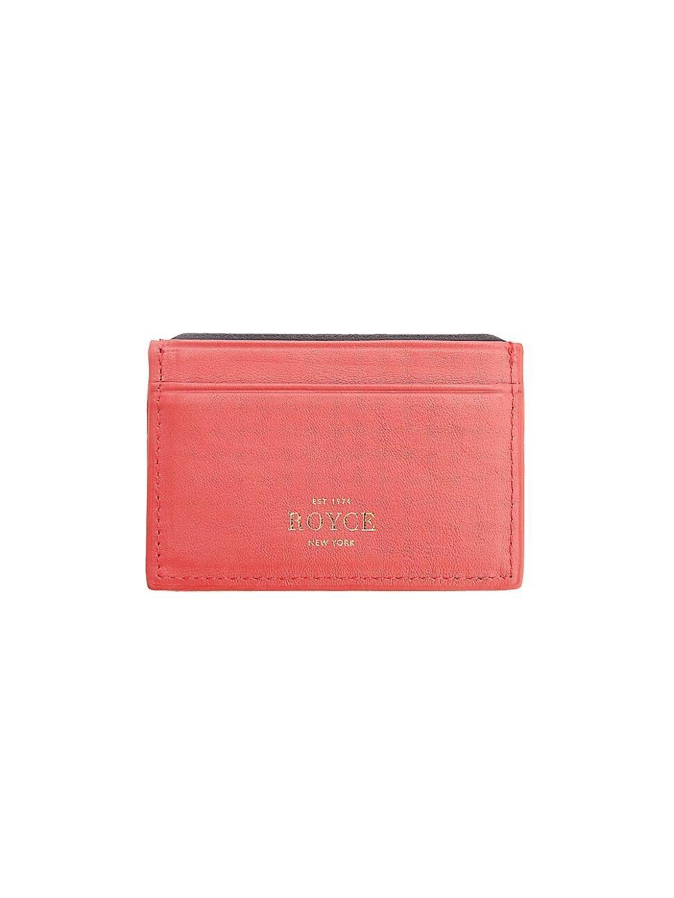 Womens RFID-Blocking Leather Card Case Product Image