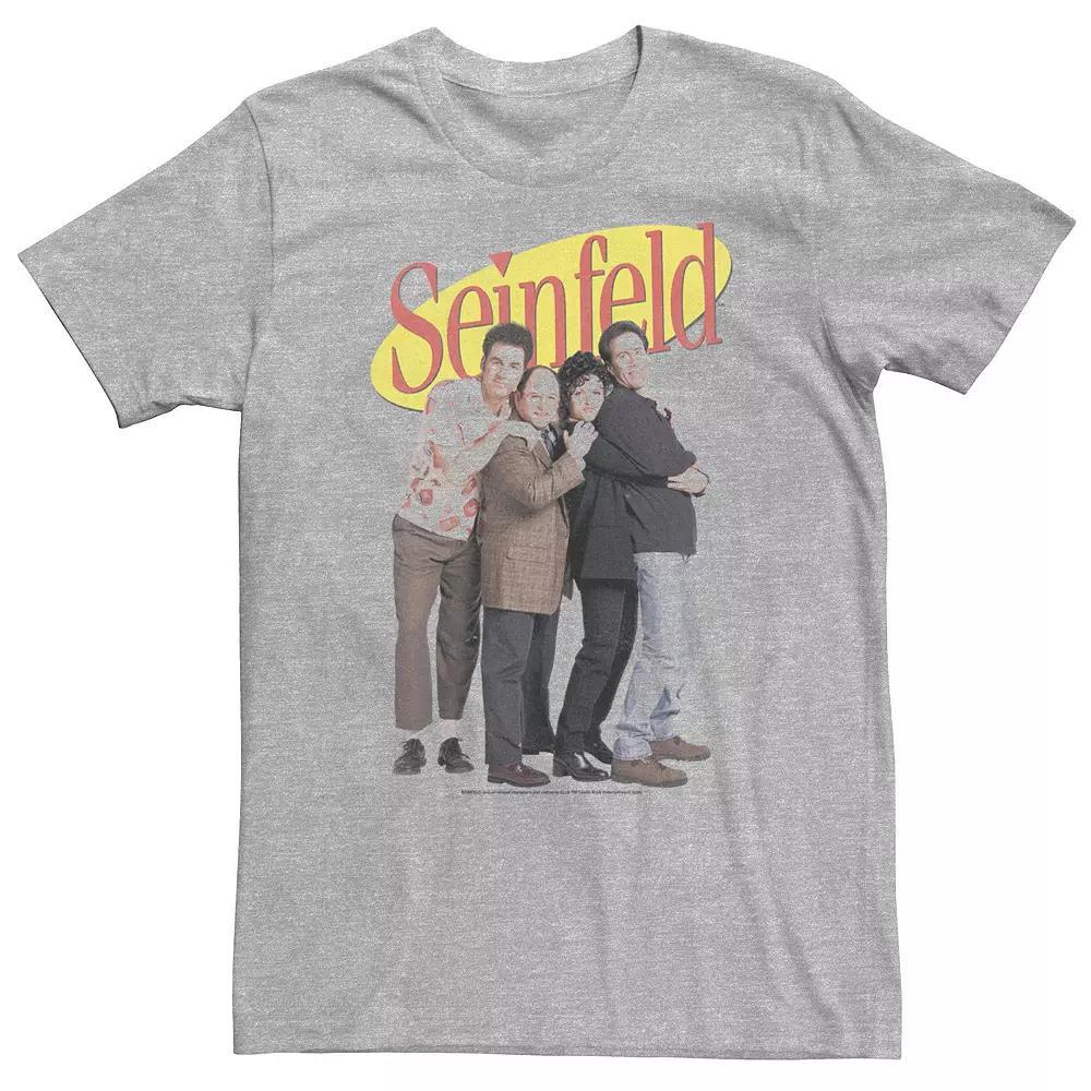 Big & Tall Seinfeld Distressed Group Cast Logo Tee, Men's, Size: 4XL Tall, Athletic Grey Product Image