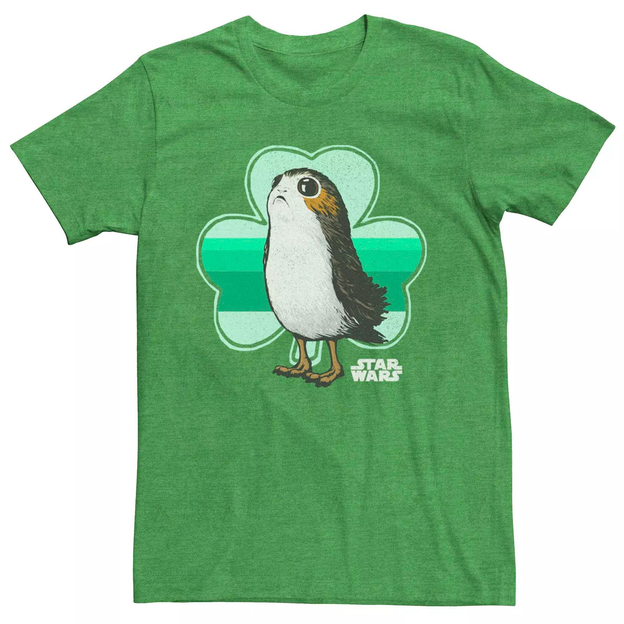 Men's Star Wars Porg Clover Saint Patrick's Day Tee,  Product Image