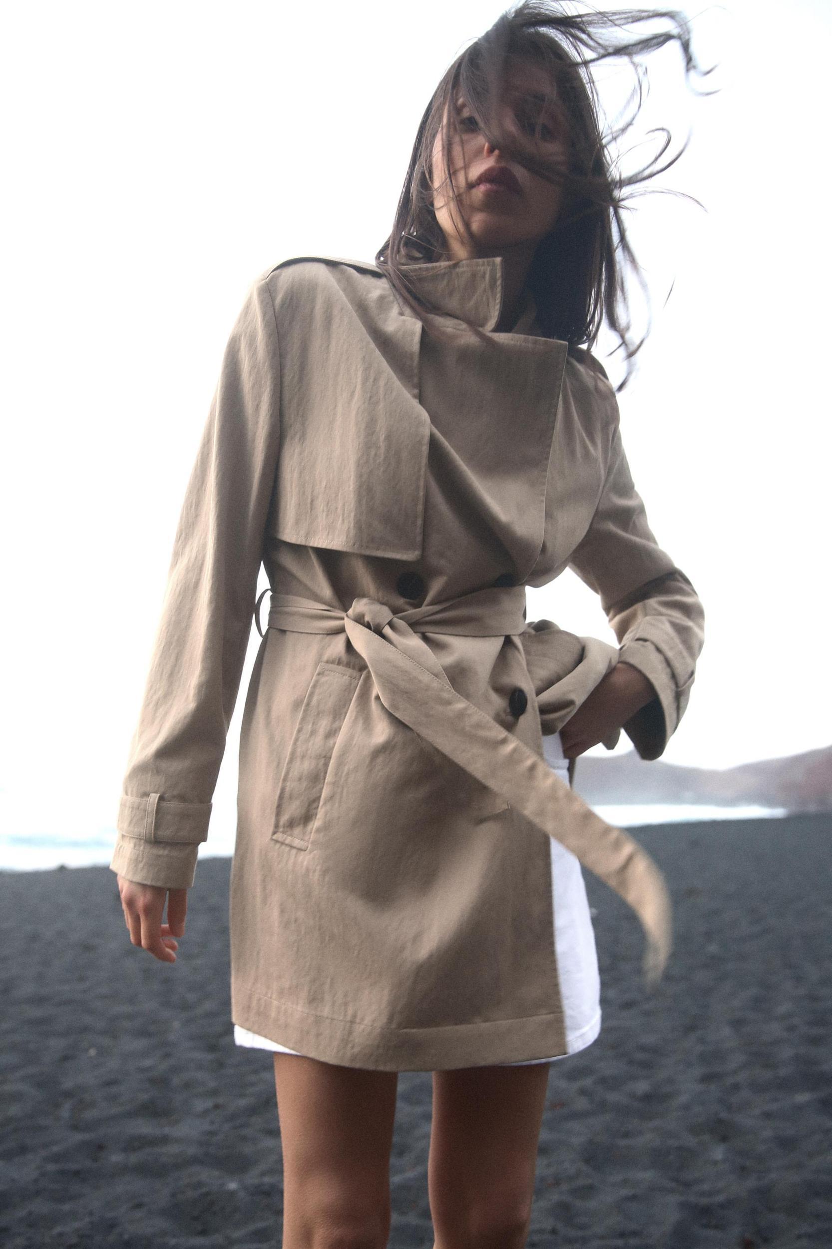 BELTED MIDI TRENCH COAT Product Image