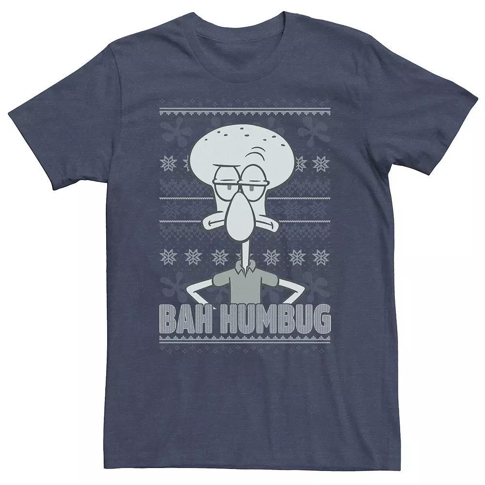 Big & Tall Nickelodeon SpongeBob SquarePants Squidward "Bah Humbug" Ugly Christmas Tee, Boy's,  Product Image