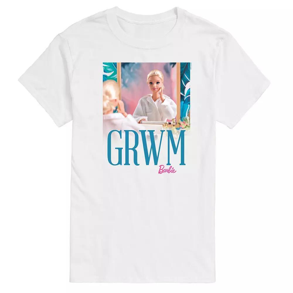 Big & Tall Barbie® GRWM Barbie Graphic Tee, Men's, Size: 6XB, White Product Image