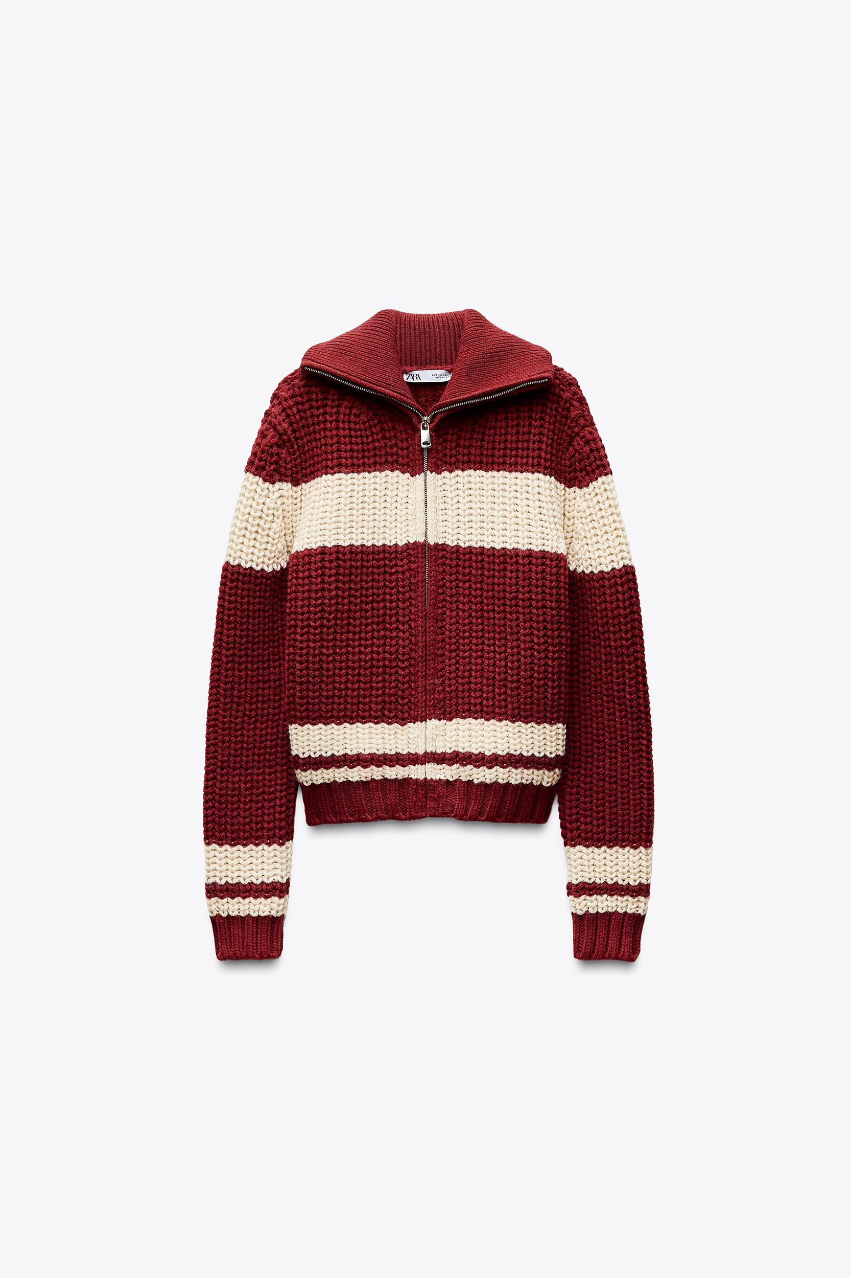 STRIPED KNIT CARDIGAN Product Image