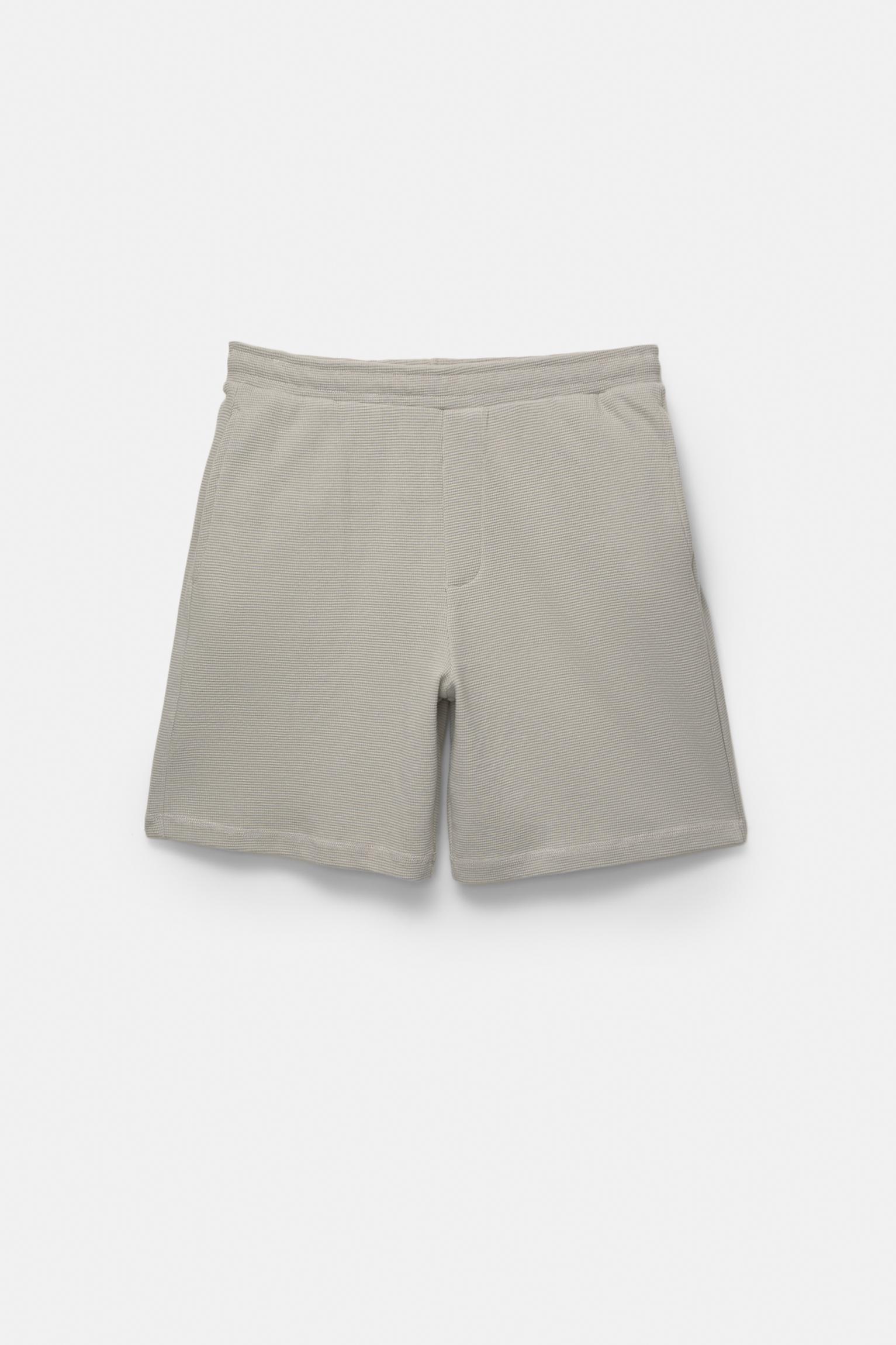 Jogger Bermuda shorts in waffle-knit fabric Product Image