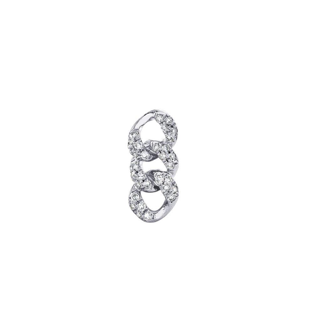 SINGLE DIAMOND PAVE LINK STUD Product Image