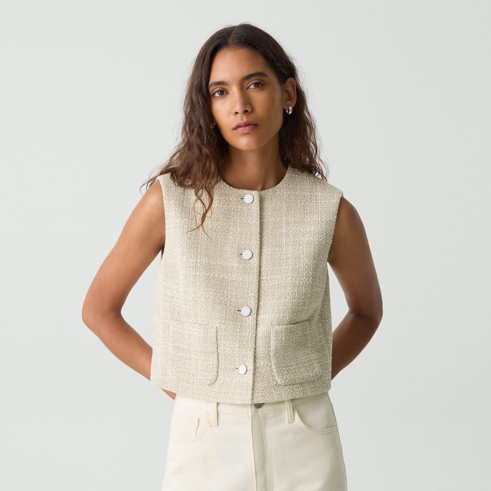 Texture Tweed Patch Pocket Vest | Theory Product Image