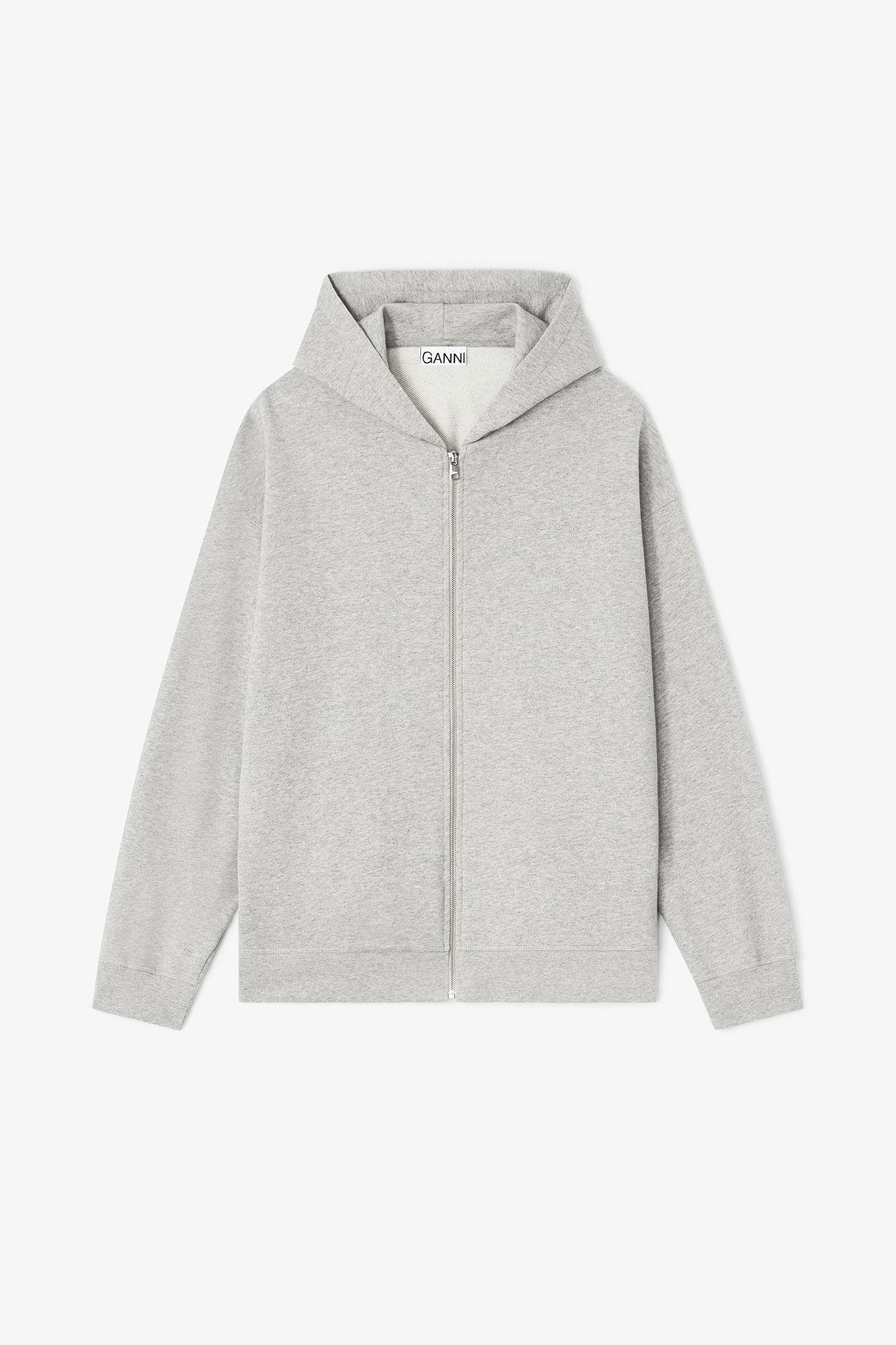 Grey Teddy Zip Hoodie Product Image