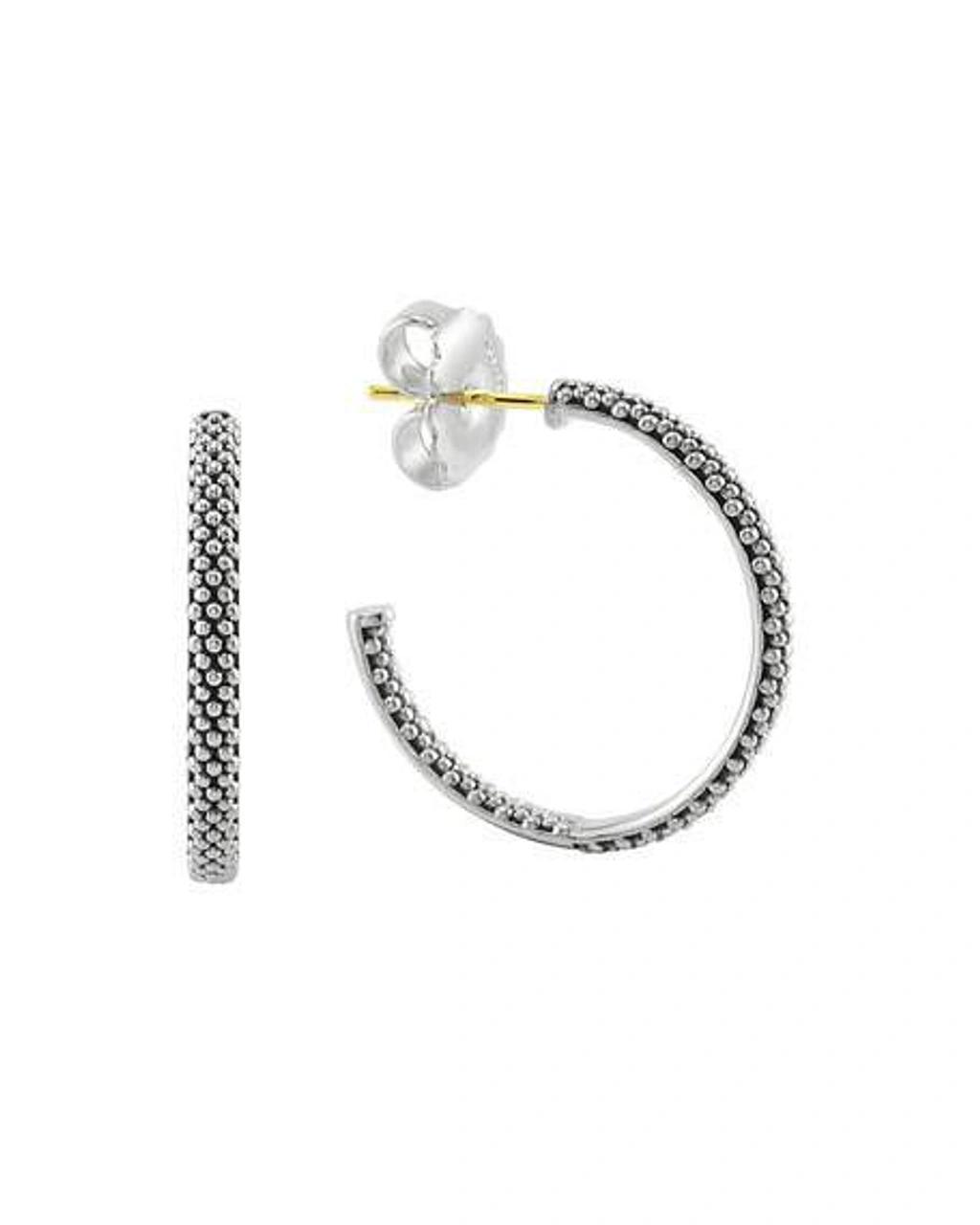 LAGOS Sterling Silver Signature Caviar Hoop Earrings Product Image