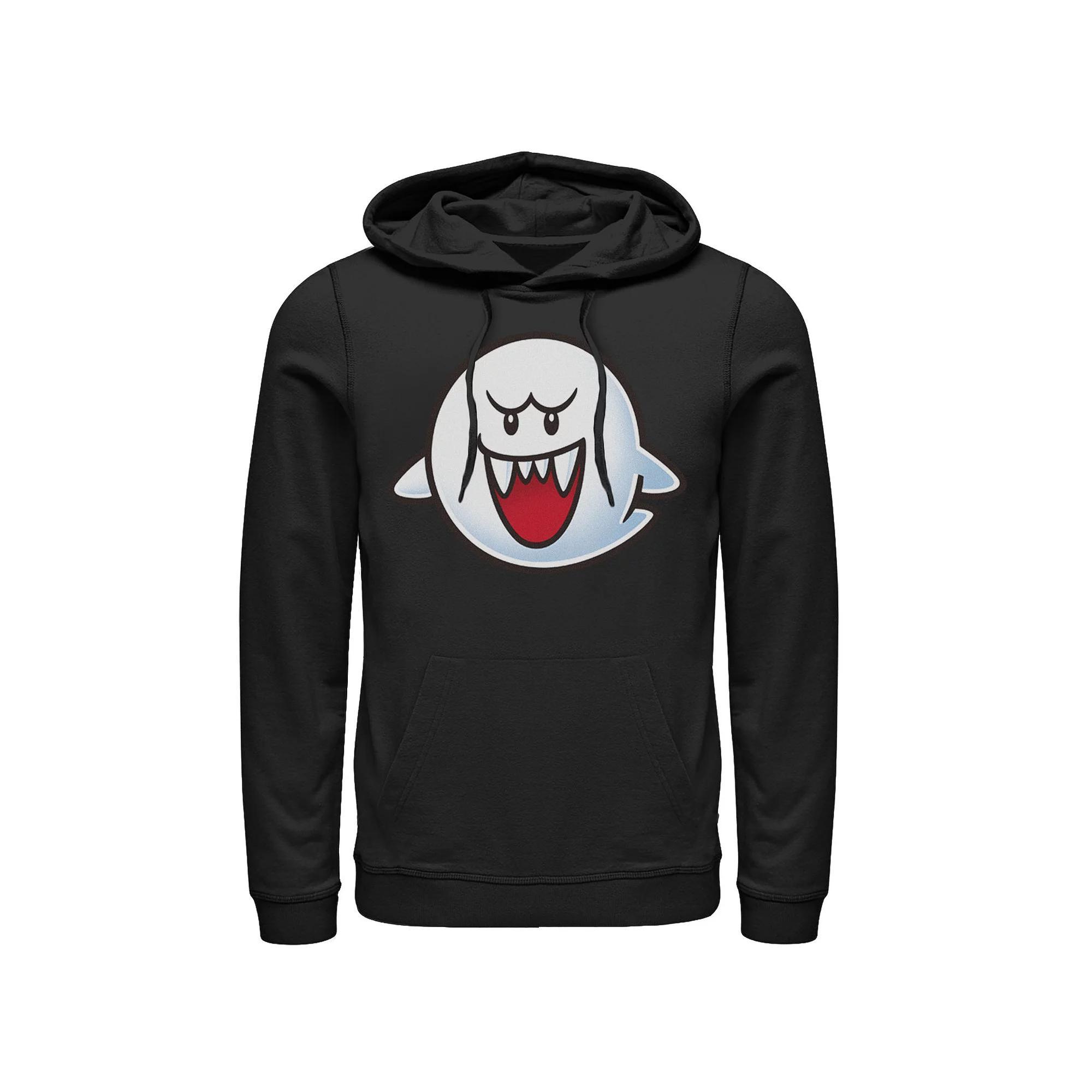 Men's Nintendo Super Mario Boo Face Hoodie, Size: Medium, Black Product Image