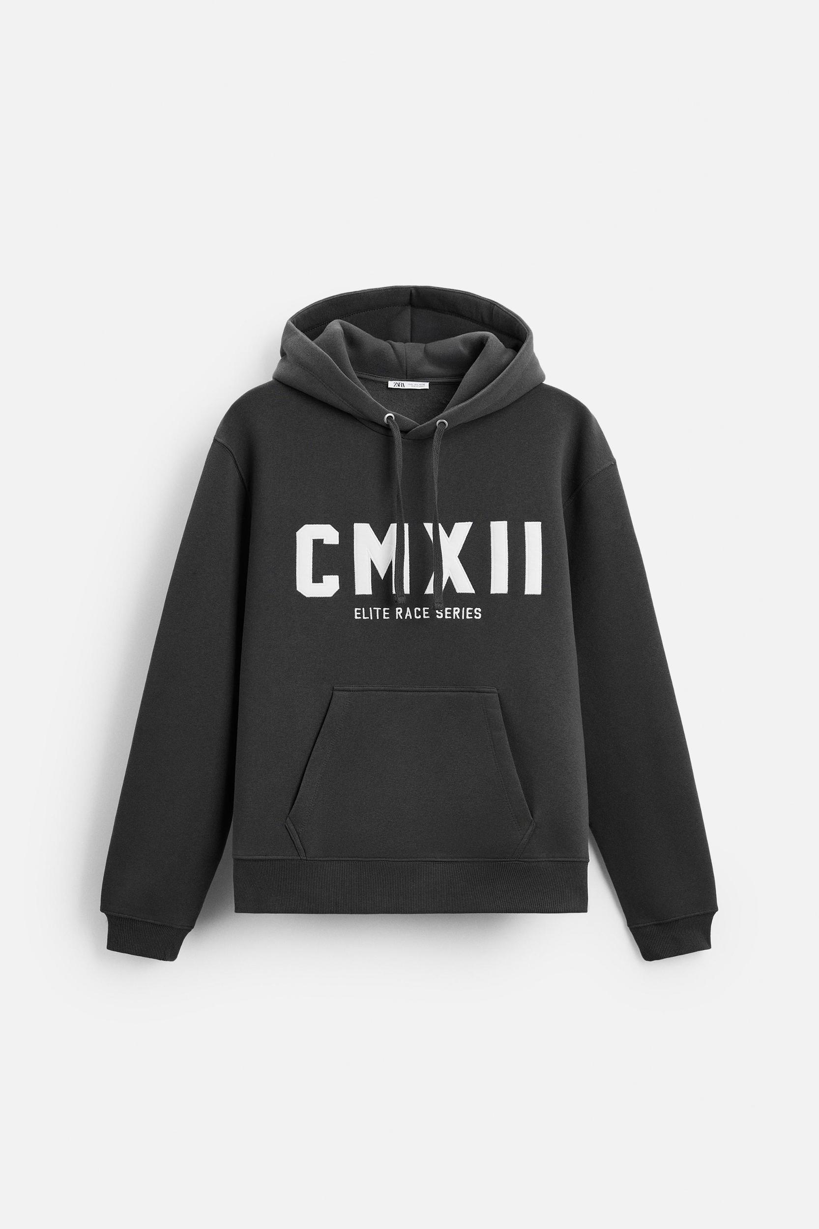 HOODED SWEATSHIRT WITH TEXT Product Image