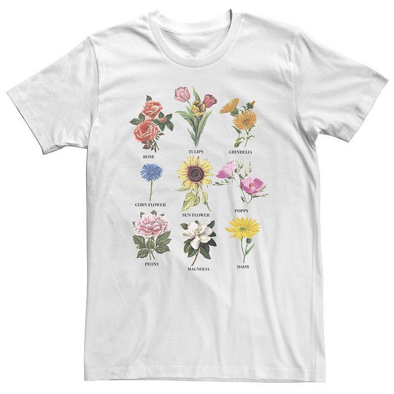 Big & Tall Trendy Flower Chart Tee, Mens Product Image