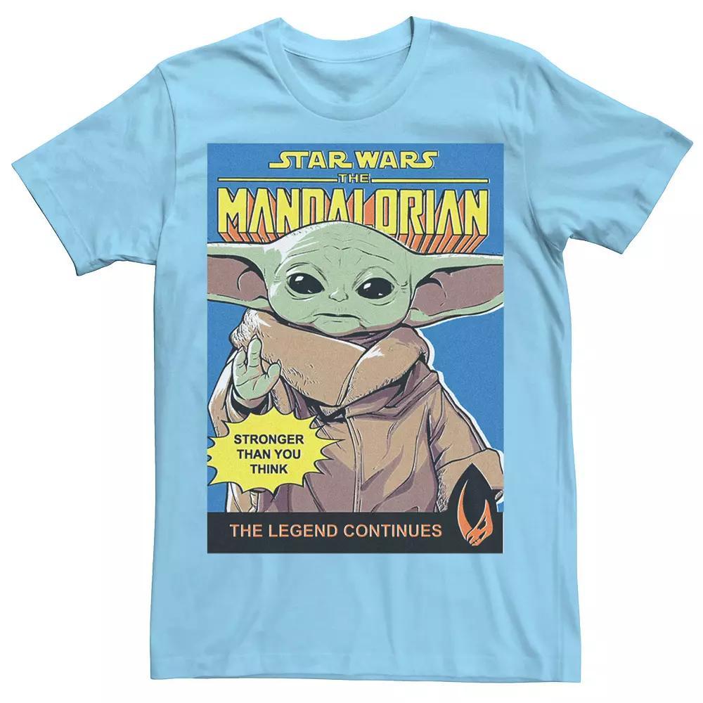 Men's Star Wars The Mandalorioan Grogu The Legend Continues Retro Poster Tee,  Product Image