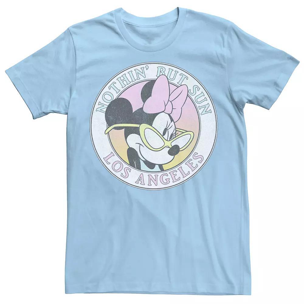Disney's Mickey & Friends Minnie Los Angeles Portrait Men's Tee, Size: Medium, Light Blue Product Image