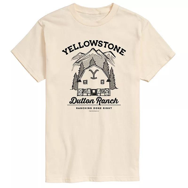 Big & Tall Yellowstone Dutton Ranch Graphic Tee, Men's, Size: 3XL Tall, White Product Image