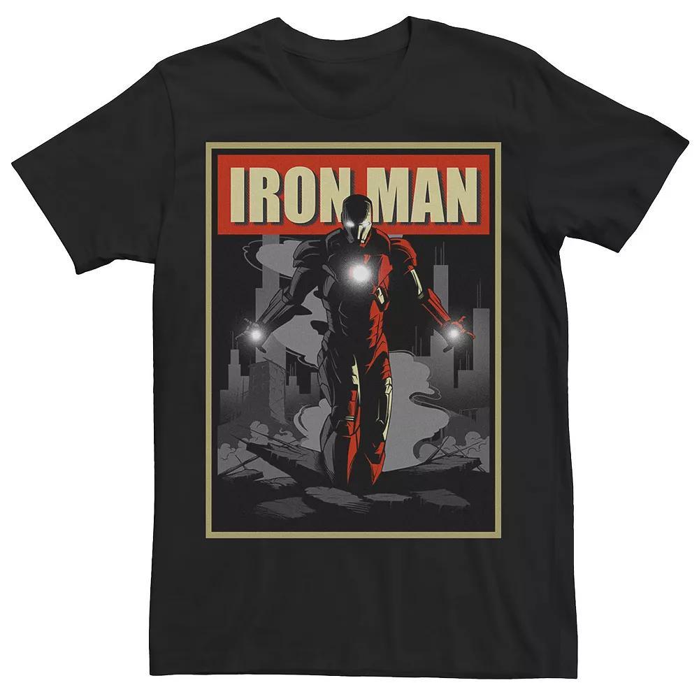 Men's Marvel Iron Man Rise From The Ashes Deco Style Tee,  Product Image