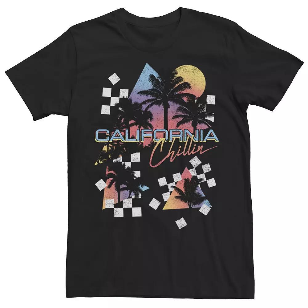 Men's California Chillin Palm Trees Retro Graphic Tee,  Product Image