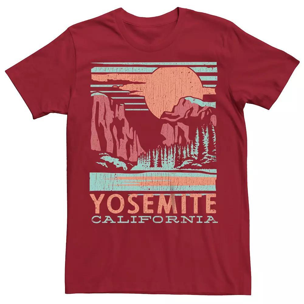 Men's Yosemite California Forest Landscape Box Graphic Tee,  Product Image
