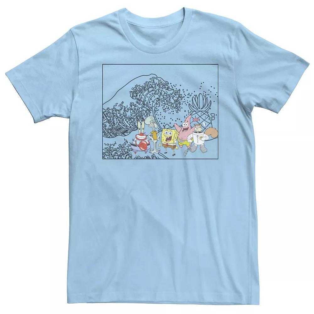 Men's Spongebob And Friends Tidal Wave Portrait Panel Tee,  Product Image