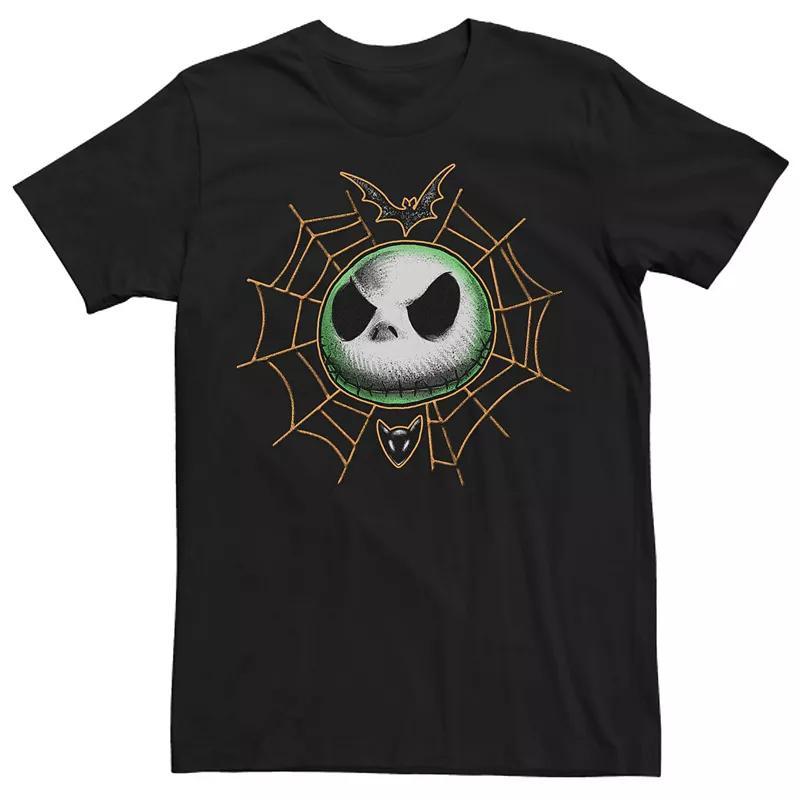 Disney's The Nightmare Before Christmas Jack Skellington Cobweb Men's Tee, Size: Medium, Black Product Image