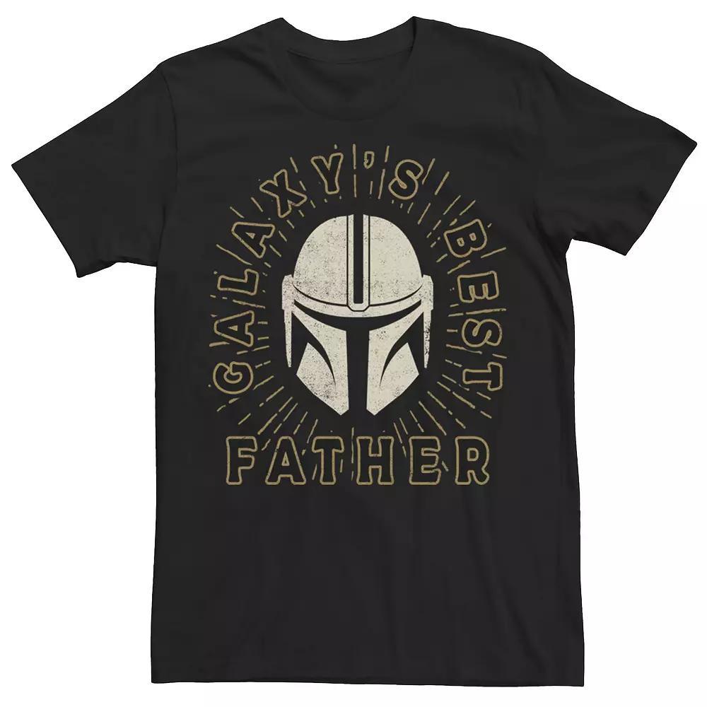 Men's Star Wars The Mandalorian "Galaxy's Best Father" Helmet Stamp Tee,  Product Image
