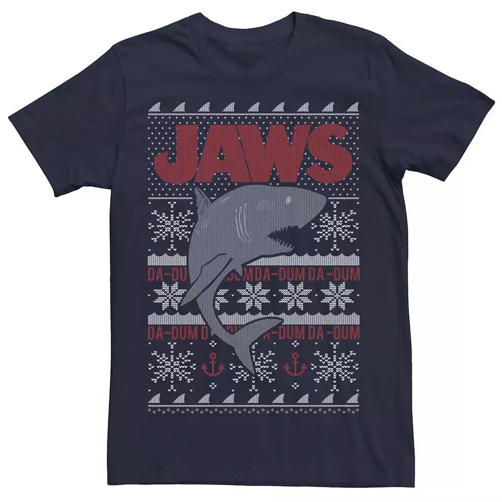 Men's Jaws Dun Dun Shark Ugly Christmas Sweater Tee,  Product Image