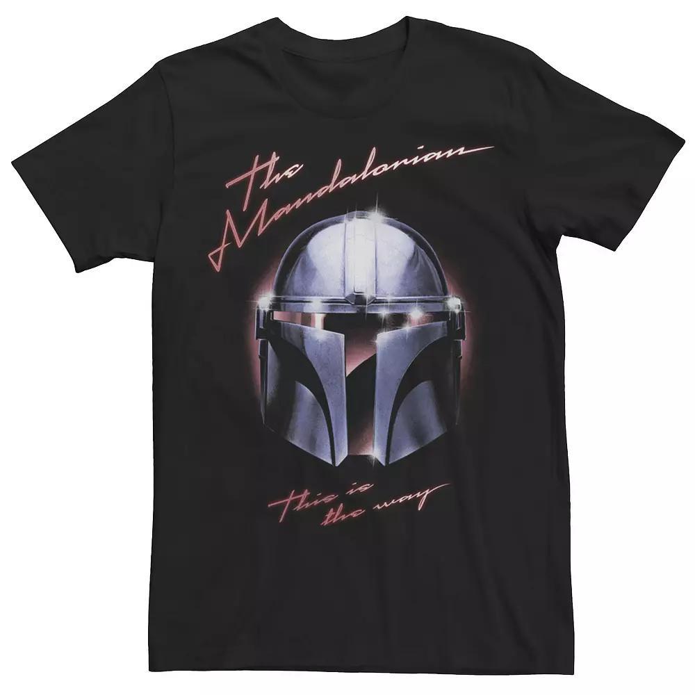 Men's Star Wars: The Mandalorian Chrome Helmet This Is The Way Tee, Size: XL, Black Product Image