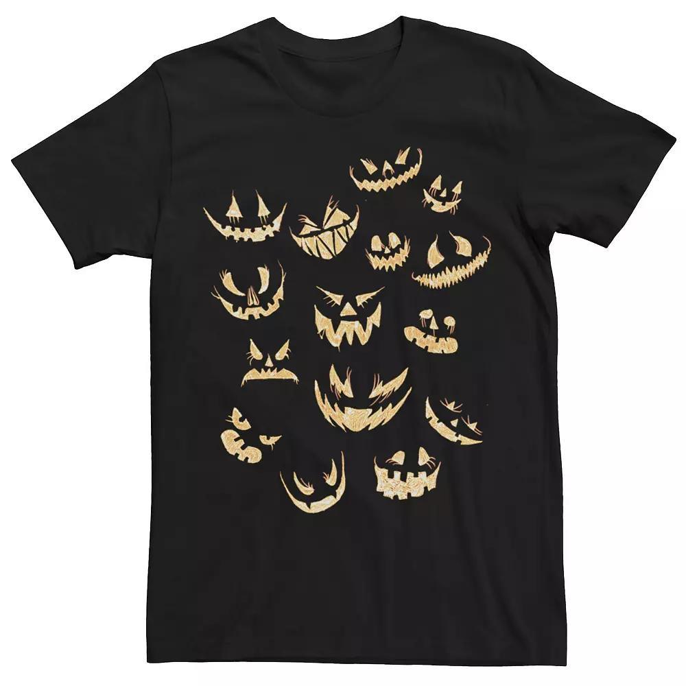Men's Halloween Jack-o'-lantern Pumpkin Faces Tee,  Product Image