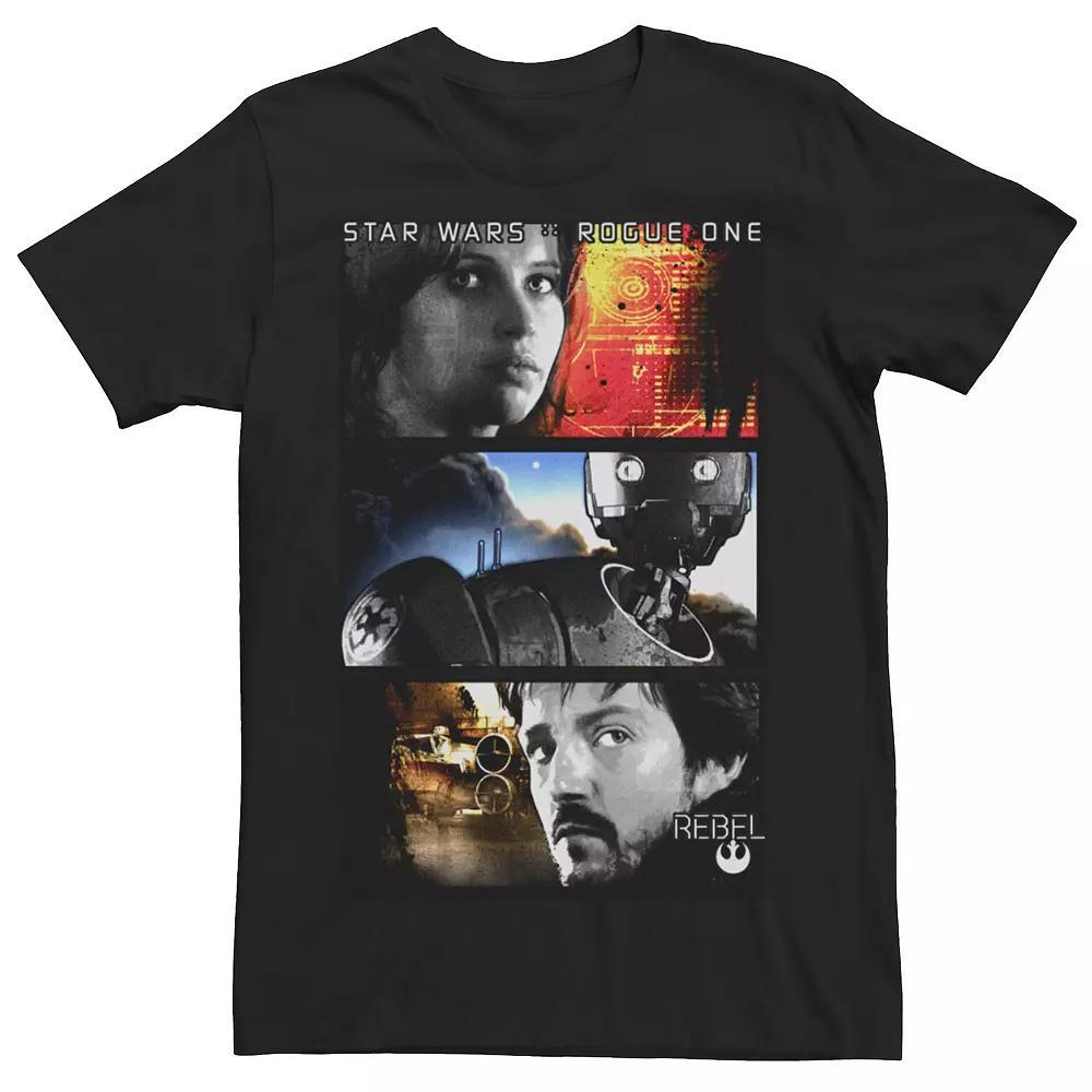 Men's Star Wars Rogue One Rebel Hero Panels Tee, Size: XL, Black Product Image