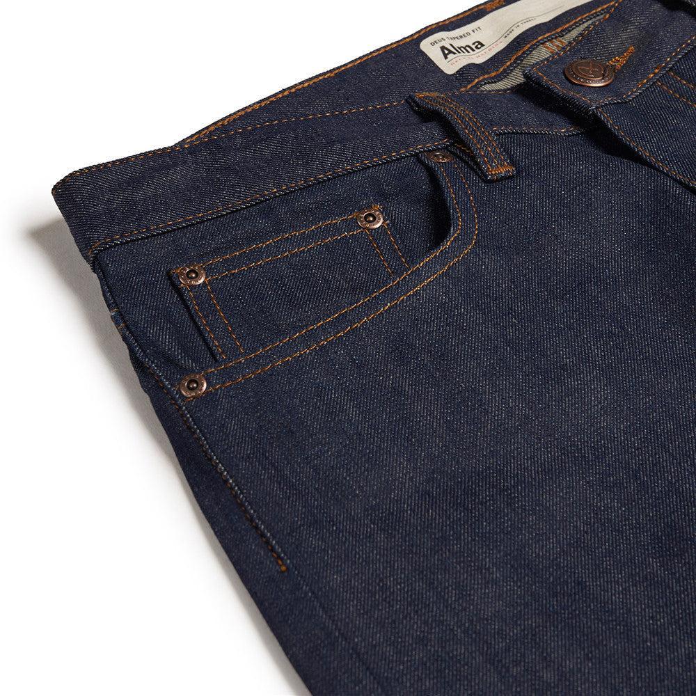 Alma Tapered - Petrol Raw Indigo Product Image