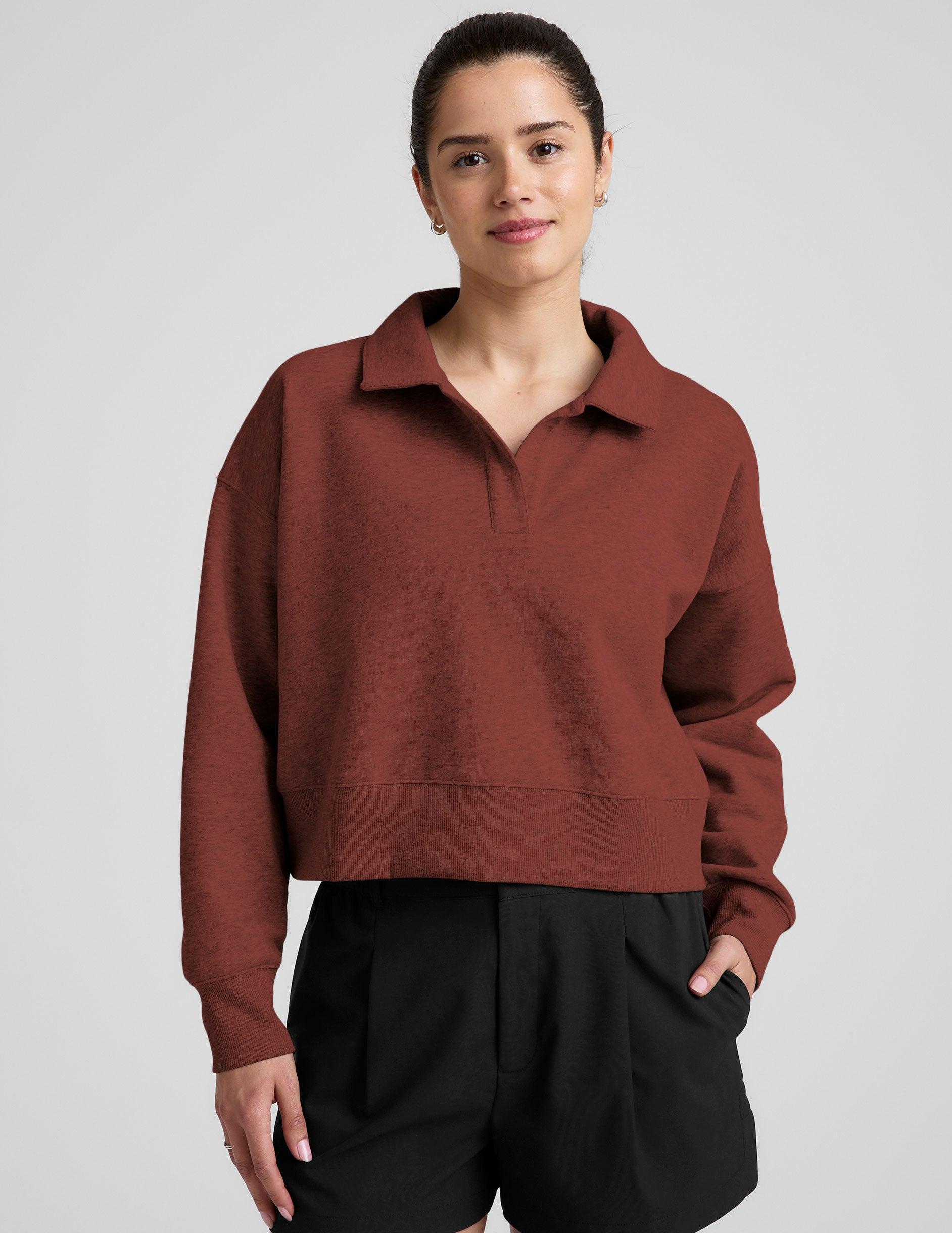 LuxeFleece Collared Sweatshirt Product Image