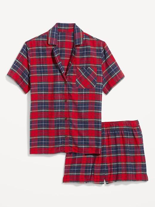 Printed Flannel Pajama Set for Men Product Image