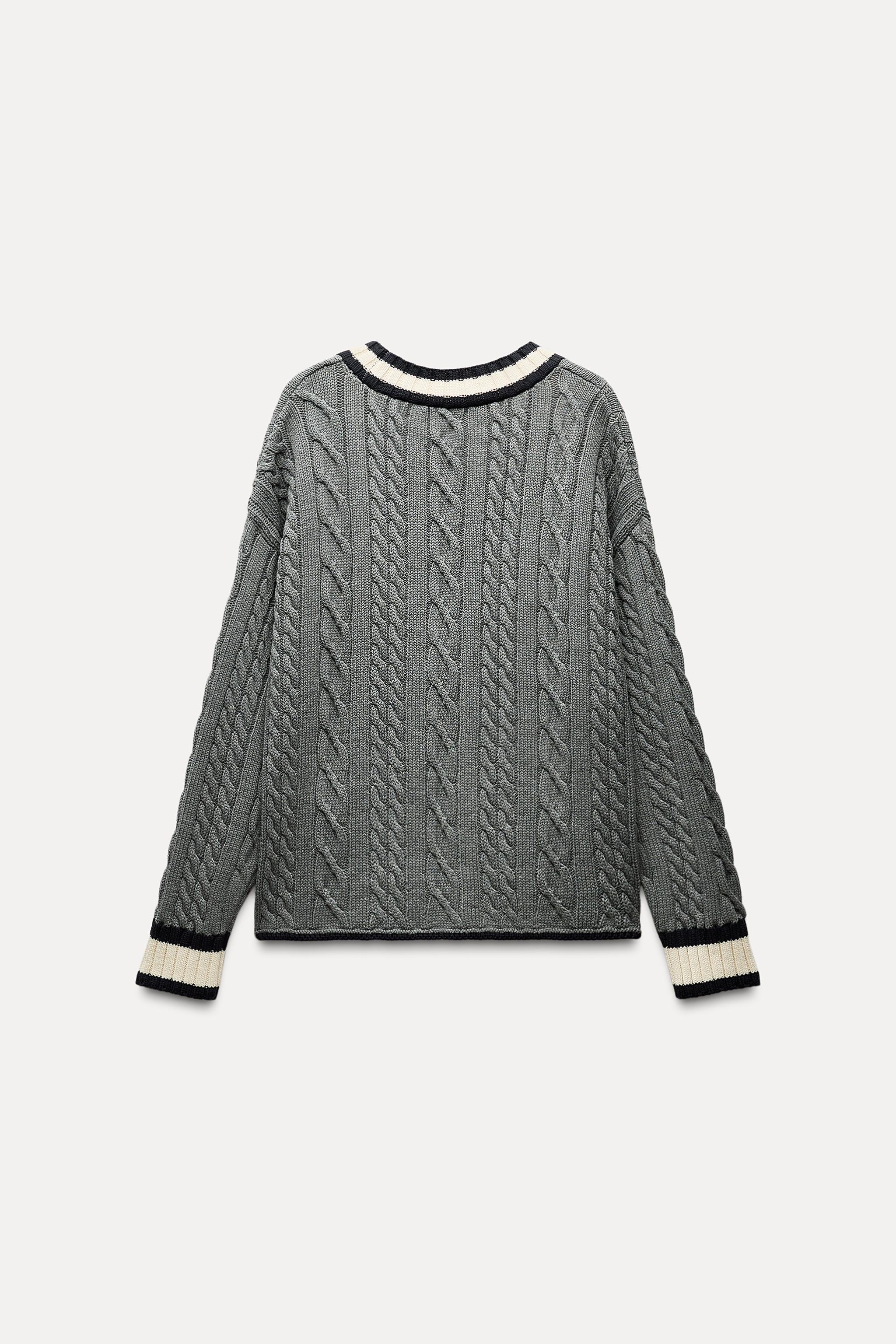 KNIT JACKET WITH PIPING Product Image