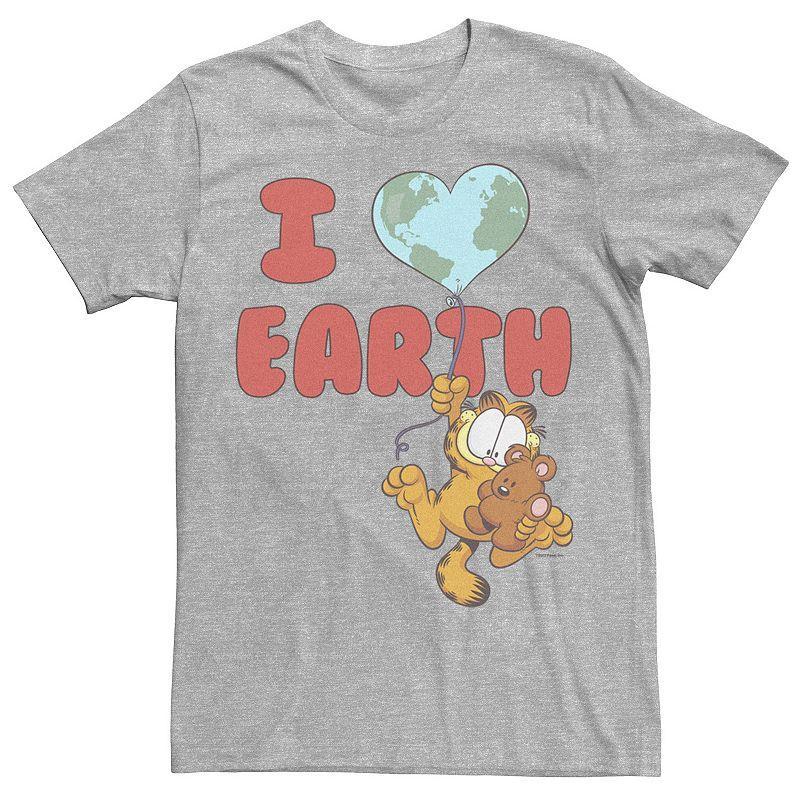 Men's Garfield I Heart Earth Balloon Tee, Size: XXL, Athletic Grey Product Image