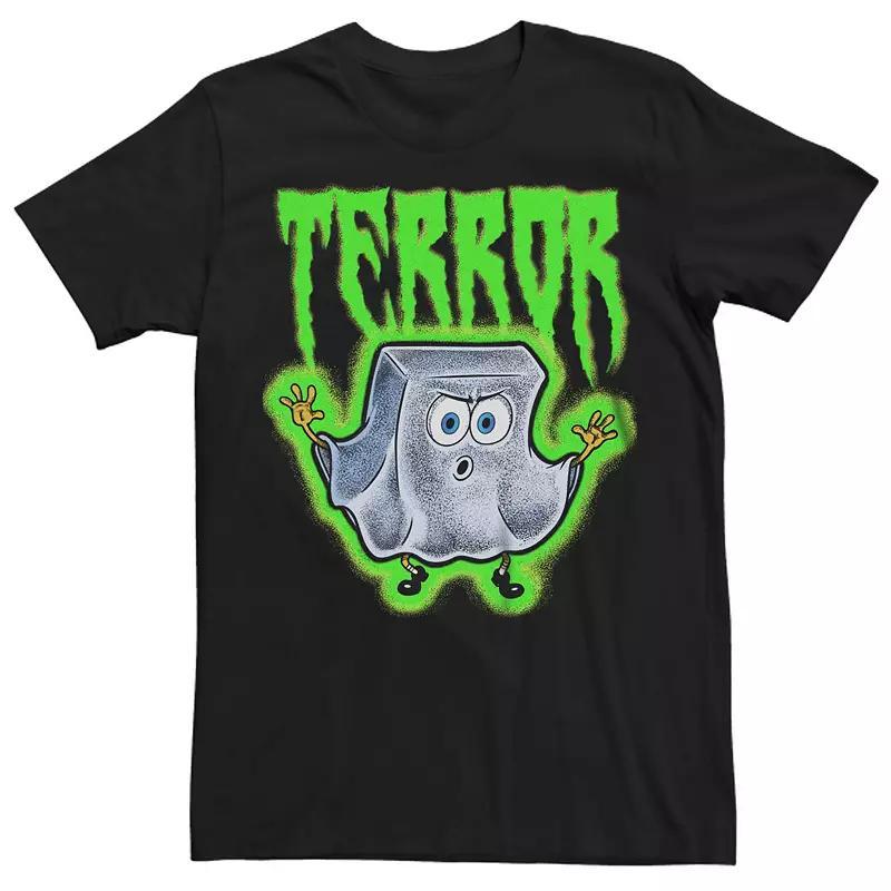 Men's SpongeBob SquarePants Halloween Ghost Graphic Tee, Size: XL Tall, Black Product Image