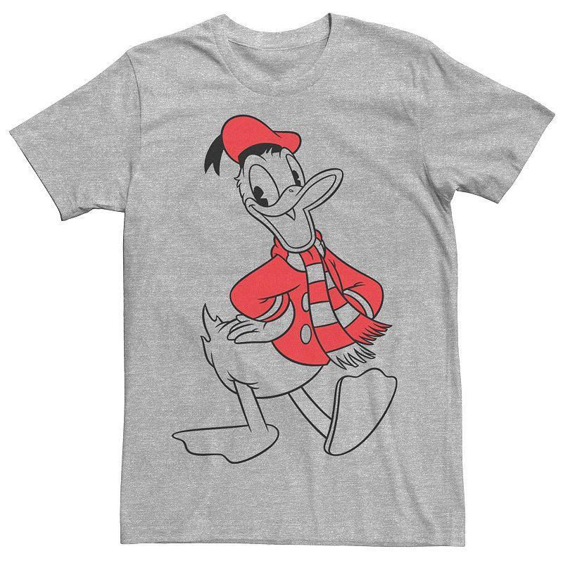 Disneys Donald Duck Christmas Outline Mens Tee Athletic Grey Product Image