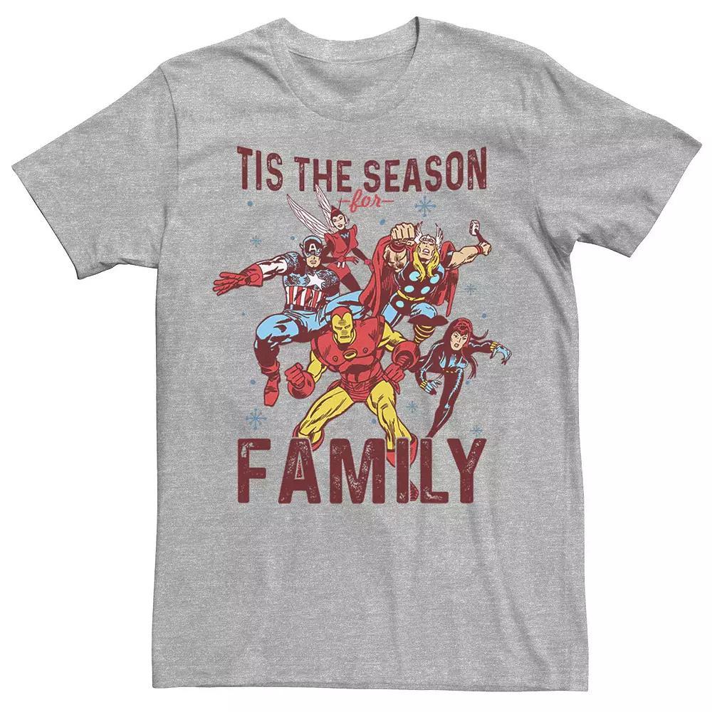 Men's Marvel Tis The Season For Family Vintage Action Portrait Tee,  Product Image