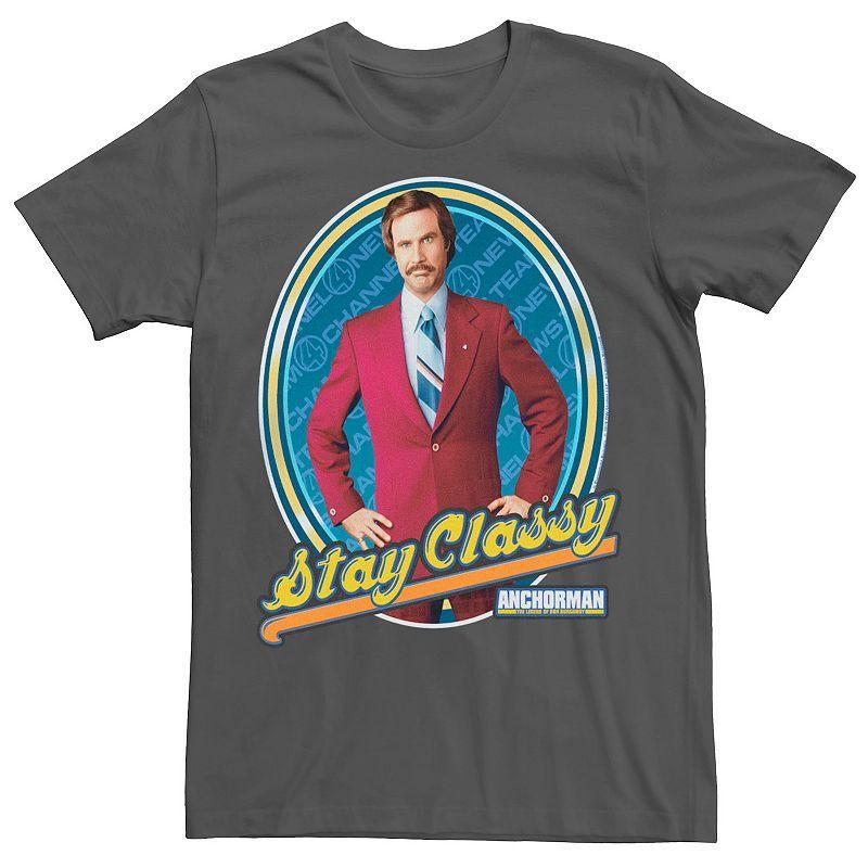 Men's Anchorman Ron Burgundy Stay Classy Framed Portrait Graphic Tee,  Product Image