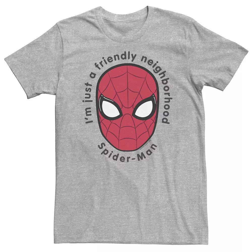 Big & Tall Marvel Spider-Man Far From Home Friendly Neighborhood Hero Tee, Men's, Size: 4XL Tall, Athletic Grey Product Image