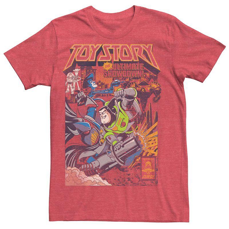 Disney / Pixar's Toy Story Buzz Lightyear Zurg Men's Showdown Comic Cover Tee, Size: Medium, Red Grey Product Image