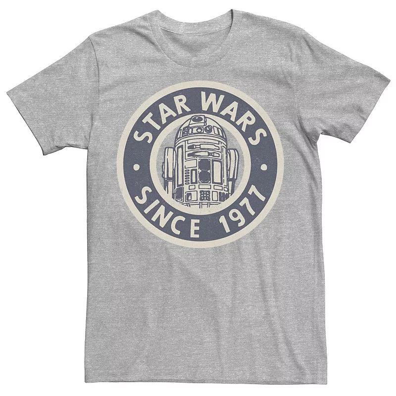 Men's Star Wars R2-D2 Circle Label Tee, Size: Large, Athletic Grey Product Image