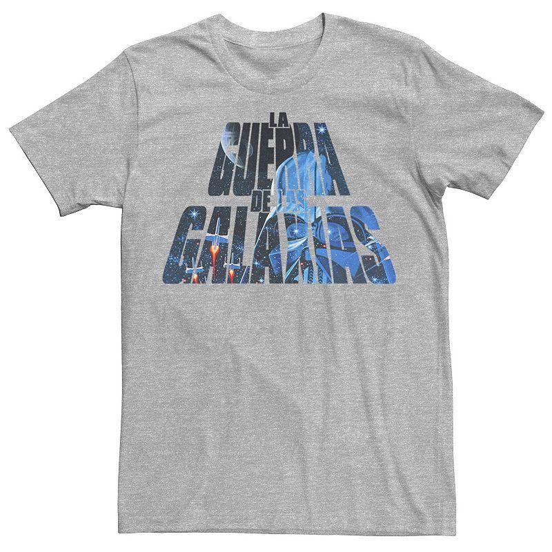 Men's Star Wars La Guerra De Las Galaxias Letter Fill Tee, Size: Large, Athletic Grey Product Image