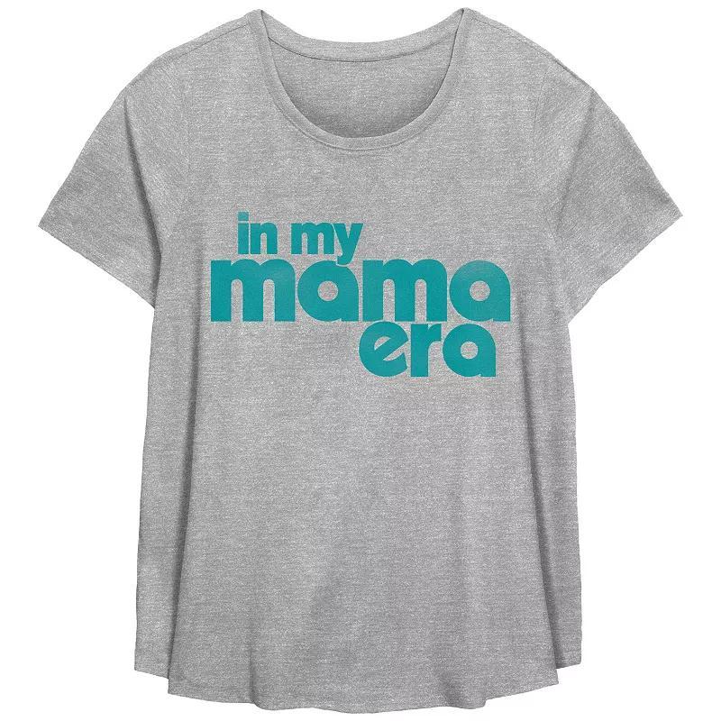 Plus Size In My Mama Era Scoop Hem Flow Graphic Tee, Women's, Size: 5XL, Black Product Image