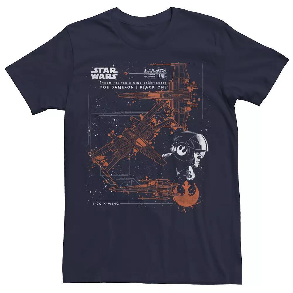 Men's Star Wars: The Last Jedi Poe X-Wing Schematic Tee,  Product Image
