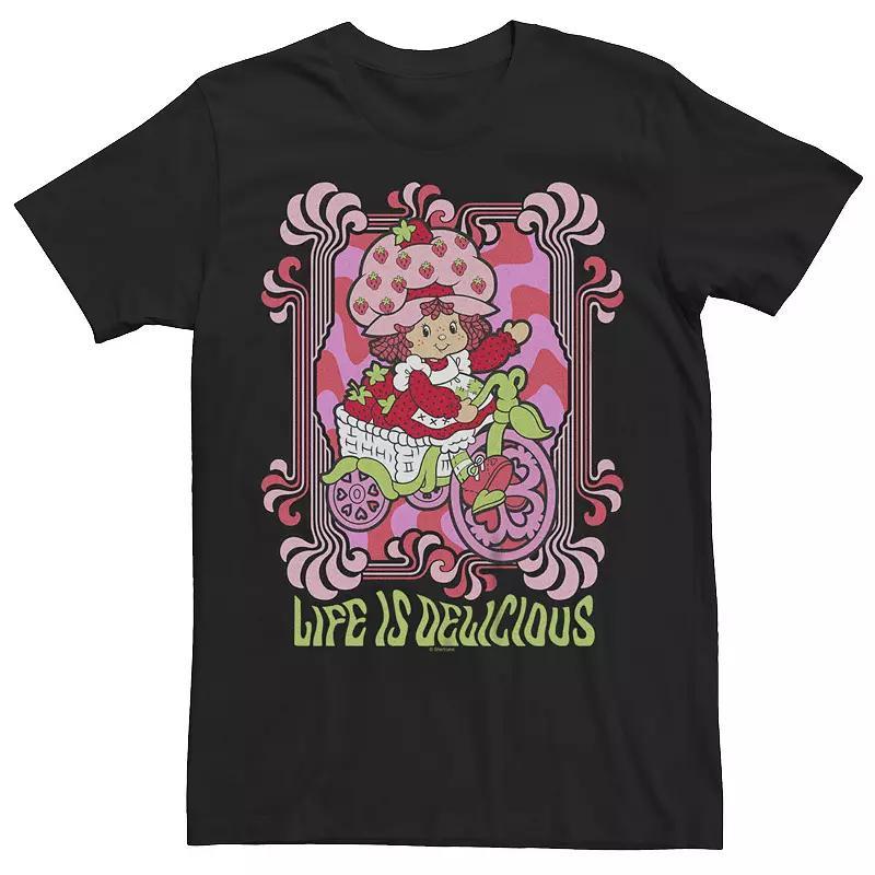 Juniors' Strawberry Shortcake Life Is Delicious Ride Boyfriend Graphic Tee, Girl's, Size: XXL, Black Product Image