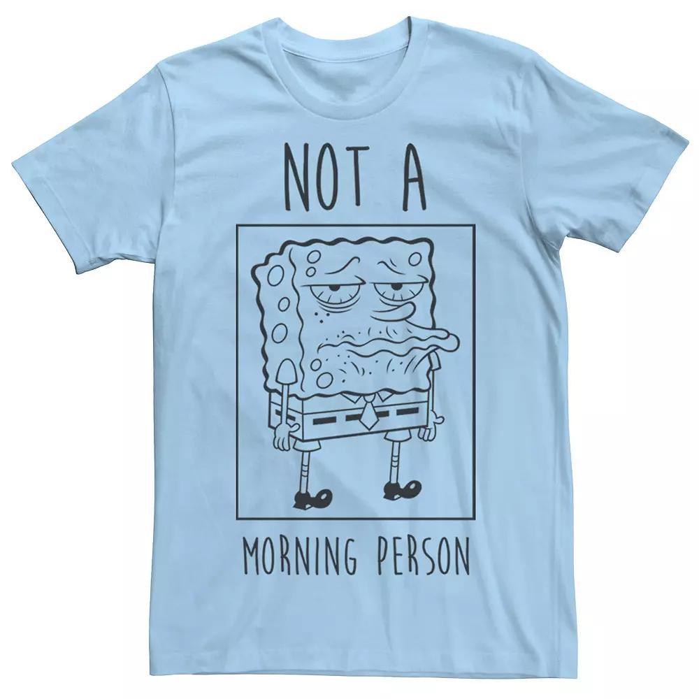 Men's Spongebob Not A Morning Person Outline Portrait Panel Tee,  Product Image