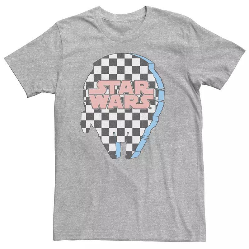 Men's Star Wars Millennium Falcon Checkered Art Fill Tee,  Product Image