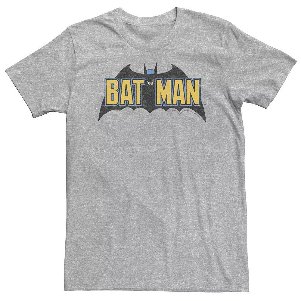 Big & Tall DC Comics Batman Distressed Vintage Text Logo Tee, Men's,  Product Image