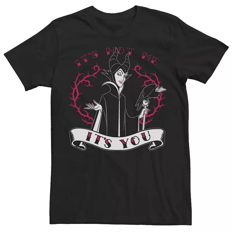 Disney's Sleeping Beauty Maleficent Men's Valentines It's Not Me It's You Tee, Size: 3XL, Black Product Image