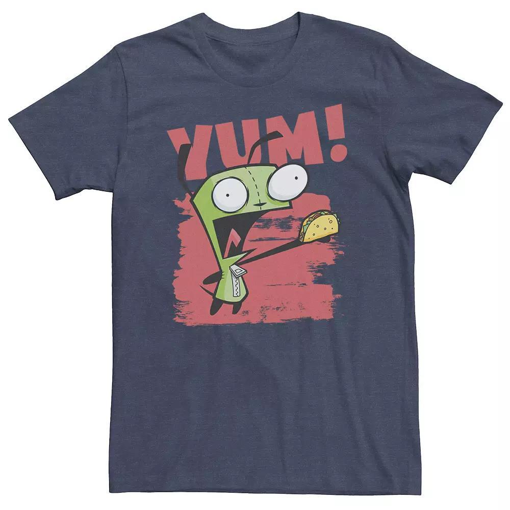 Big & Tall Nickelodeon Invader Zim Gir Screaming Yum! Taco Portrait Tee, Men's, Size: 3XL, Black Product Image